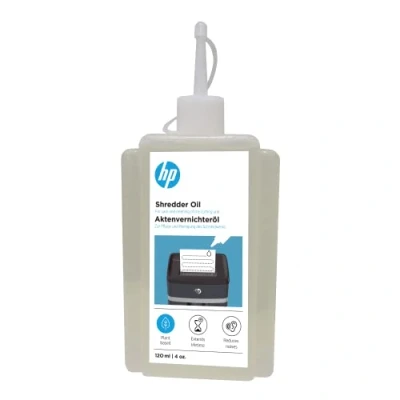 Abbildung von HP Aktenvernichter Öl, 120 ml Flasche, auf pflanzenbasis zur Pflege für Ihren Shredder, 9131