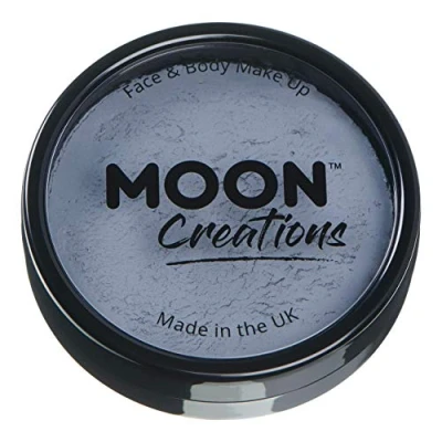 Abbildung von Moon Creations Pro Gesichts und Körper Make up, professionelle Farbfarben Kuchentöpfe für Gesichtsfarbe, Kostüme, Feste, Halloween Kinder, Erwachsene (Dunkelgrau, 36G)