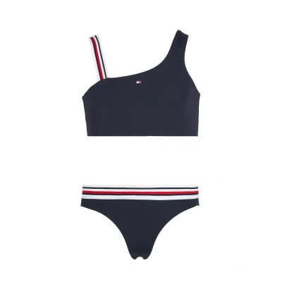 Abbildung von Tommy Hilfiger ONE Shoulder Bikini für Kinder, Größe: 152 164, Desert sky