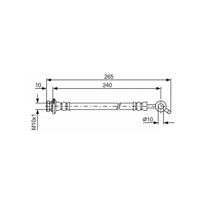 Abbildung von BOSCH 1 987 481 571 Bremsschläuche 240 M10x1 NISSAN: X Trail, RENAULT: Koleos I