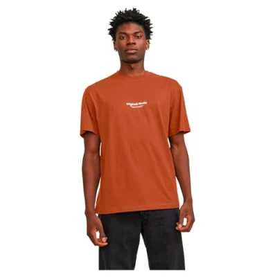 Abbildung von Jack &amp; Jones Jorvesterbro TEE CREW NECK Tshirt print, Herren, Größe: Small, Brown