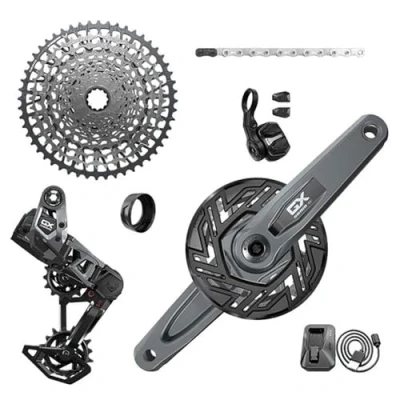 Abbildung von SRAM GX Eagle T Typ Ebike AXS Gruppe Set 160 mm ISIS Kurbelwärmer für Bosch, 36T Ring/Lippenschutz, Schaltgetriebe, Getriebe,