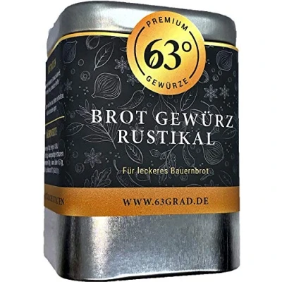 Abbildung von 63 Grad Premium Brotgewürz Rustikal für leckeres Bauernbrot Brot Gewürz(65g)