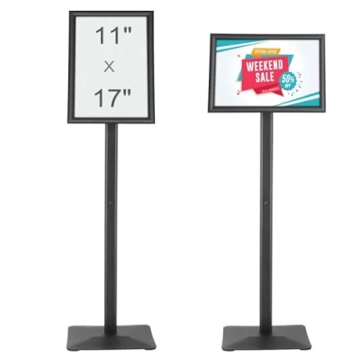 Abbildung von VEVOR Informationsständer mit Metallsockel 420 x 297 mm Infoständer Verstellbarer Blickwinkel per Drehknopf Posterständer, Robuster Bodenstehender Schilderhalter Aufsteller für Displays, Werbung