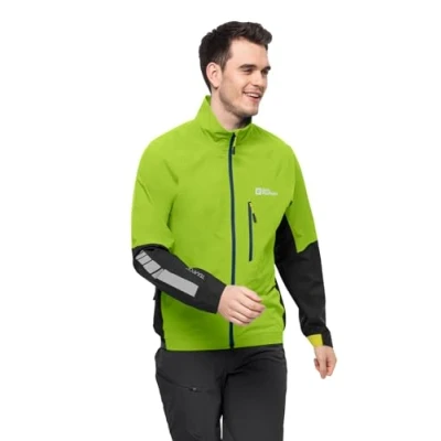 Abbildung von Jack Wolfskin Morobbia L Regenjacke / wasserabweisende Jacke, Herren, Größe: Small, Fresh green
