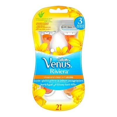 Abbildung von Gillette Venus Riviera Rasierer für Frauen Pack 2 Pcs (Touch of Aloe)