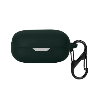 Abbildung von kwmobile Hülle kompatibel mit JBL Wave Flex Kopfhörer Silikon Schutzhülle Etui Case Cover Schoner in Dunkelgrün