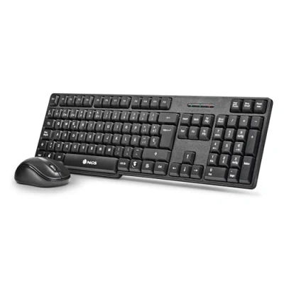 Abbildung von NGS Euphoria 2.4 GHz Wireless Maus und Tastatur Kit, Französisch AZERTY, Schwarz
