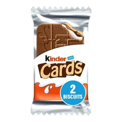 Abbildung von kinder Cards Waffel im Keksformat mit Milch und Kakaofüllung 30 Packungen je 2 Waffeln (30 x 25,6 g)