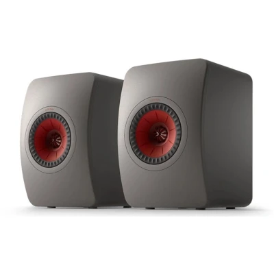 Abbildung von KEF LS50 Meta Regallautsprecher Titanium Grey, Monitorlautsprecher HiFi Heimkino 40 100 Watt
