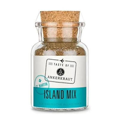 Abbildung von Ankerkraut Island Mix, Taste of St. Martin/Karibik, Allrounder für Fleisch, Fisch und Gemüse mit tropischem Flair, 55 g im Korkenglas