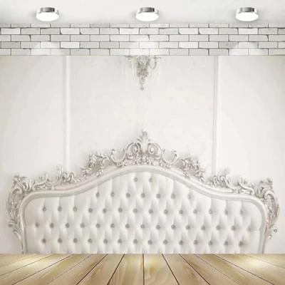 Abbildung von Boudoir Headboard Bedroom Photography Backdrop Happy Birthday Party Background Print Wall Decorations Decor