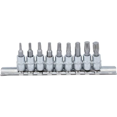 Abbildung von BGS 2164 Bit Einsatz Satz 9 tlg. 6,3 mm (1/4&quot;) T Profil (für Torx) T10 T50 CV Stahl