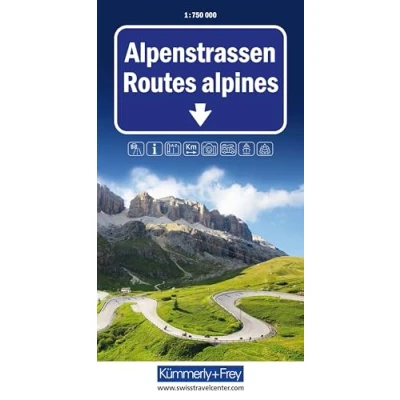 Abbildung von Kümmerly+Frey Strassenkarte Alpenstrassen 1:750.000: Inkl. Ortsverzeichnis und Reiseinformationen (Kümmerly+Frey Strassenkarten)