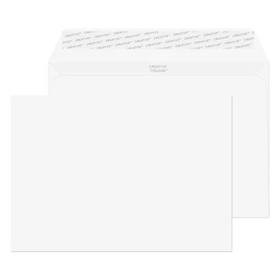 Abbildung von Blake Creative Colour 355 Farbige Briefumschläge Haftklebung Kreide Weiß C5 162 x 229 mm 120 g/m² 500 Stück