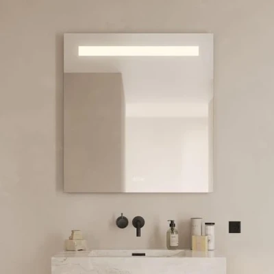 Abbildung von Loevschall Venice LED Badezimmerspiegel mit Beleuchtung, 80x85 cm, MultiWhite Technologie, Smart Spiegel Touch und Schwebeeffekt, verstellbare Farbtemperatur 2200K 6500K, IP44 zertifiziert