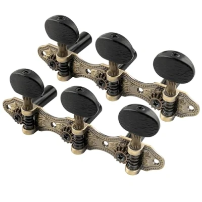 Abbildung von Musiclily Pro 3L3R Baker Style Klassische Gitarre Mechaniken Stimmwirbel Tuning Pegs Machine Heads Set für Klassikgitarre, Gold