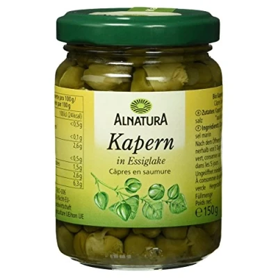 Abbildung von Alnatura Bio Kapern in Essiglake, 150g (Abtropgewicht 90g)