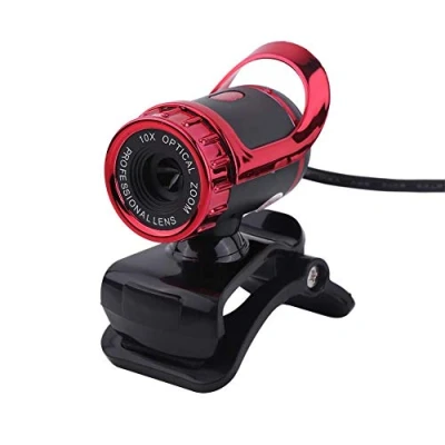 Abbildung von Tosuny Computer Webcam, USB 2.0 Clip On Webkamera, HD Webkamera mit Integrierte Mikrofon für Windows XP/win2003/win7/win8/Vista 32bit172511.(rot)