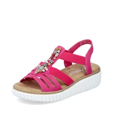 Abbildung von Rieker Riemensandalette, Damen, Größe: 42, Lila Schuhe