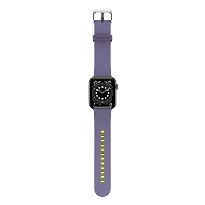Abbildung von OtterBox All Day Uhrenarmband für Apple Watch Series 9/8/7/6/SE 2. gen/SE 1. gen/5/4/3 42mm/44mm/45mm, Weiches, Angenehmes und Strapazierfähiges Silikonband Watch, Lila/Grün