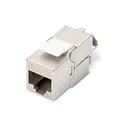 Abbildung von DIGITUS Keystone Modul Cat 6A Geschirmt 10 Stück RJ45 Buchse 500 MHz 10GBase T AWG 26 22 Werkzeugfreie Montage