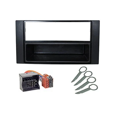 Abbildung von Audioproject A160 Auto Radio Einbau Set kompatibel für Ford Focus 2 C Max Transit Fiesta Fusion Kuga S Blende Adapter Entriegelungsbügel schwarz