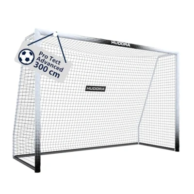 Abbildung von HUDORA Fußballtor Pro Tect Outdoor mit Netz und wetterfester Ummantelung für Kinder Erwachsene Einfacher Aufbau im Garten Hochwertige Torwand Reiß Klettverschlüssen