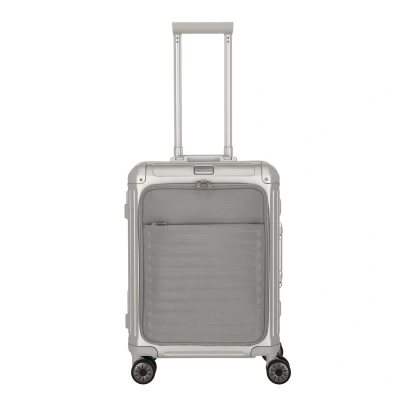 Abbildung von Travelite Next 2.0 Aluminium 4 Wiel Trolley S with Frontpocket silver