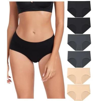 Abbildung von wirarpa Unterhosen Damen Baumwolle Bequeme Unterwäsche Frauen Slips Atmungsaktiv Pantys 6er Pack Mehrfarbig Größe M