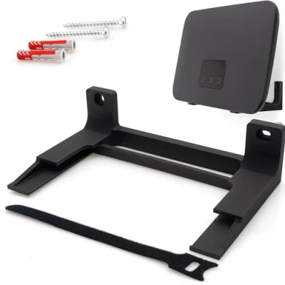 Abbildung von Wandhalterung für Telekom Speedport Smart 4 Plus Router WLAN Halterung Halter Wandhalter mit Kabelmanagment inkl. Befestigungsmaterial