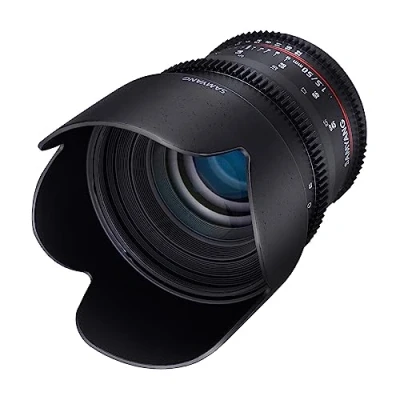 Abbildung von Samyang 50/1,5 Objektiv Video DSLR Canon EF manueller Fokus Videoobjektiv 0,8 Zahnkranz Gear, Porträtobjektiv schwarz