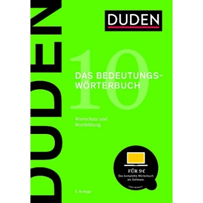 Abbildung von Duden Bedeutungswörterbuch: Bedeutung und Gebrauch von rund 20 000 Wörtern der deutschen Gegenwartssprache (Duden Deutsche Sprache in 12 Bänden)