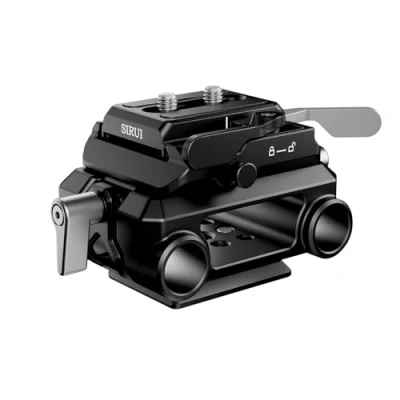 Abbildung von SIRUI 15mm Grundplatten Rail Support System mit Arca Type Schnellwechselplatte, Kamera Baseplate Grundplatte Zwei Stangenklemmen für Stativ, Schulterrig, Follow Focus, AM QA LR