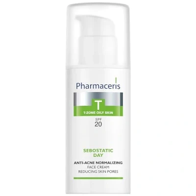 Abbildung von Pharmaceris T Sebostatic Day, Gesichtscreme LSF 20, Gesichtsfeuchtigkeitscreme für Akne, Fettige Haut und Mischhaut, Reinigt die Poren, Zitronensäure 50 ml