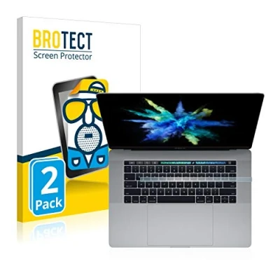 Abbildung von BROTECT Entspiegelungs Schutzfolie für Apple MacBook Pro 15&quot; 2017 (NUR Touch Bar) (2 Stück) Matte Displayschutz Folie, Anti Fingerprint