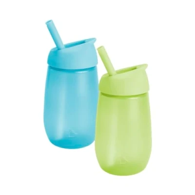 Abbildung von Munchkin Simple Clean 300ml Strohalmbecher 2er Pack, Grün/Blau