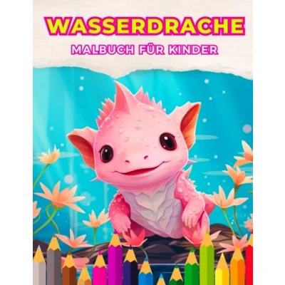 Abbildung von Wasserdrache: Malbuch für Kinder: Tauche ein in eine Welt der Vorstellungskraft und Farben mit diesem unglaublichen Kinder im Alter von 3 bis 12 Jahren