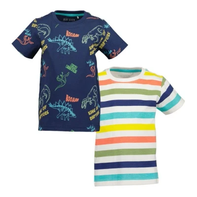 Abbildung von Blue Seven Marketplace Online PACK OF 2 Tshirt print M weiss dk blau für Kinder, Größe: 98,