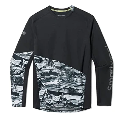 Abbildung von Smartwool Mountain BIKE LONG Sleeve Cyclingtrikot, Herren, Größe: Medium, Black marble giants