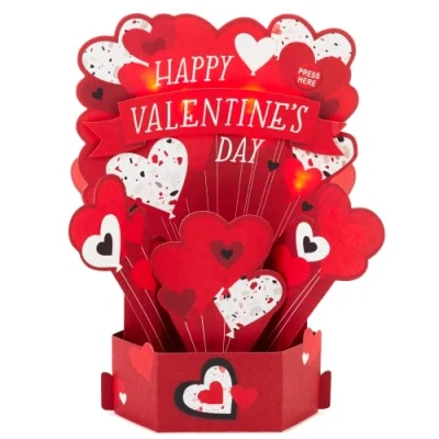 Abbildung von Hallmark Pop Up Valentinstagskarte, Musik und Papierwunder Design