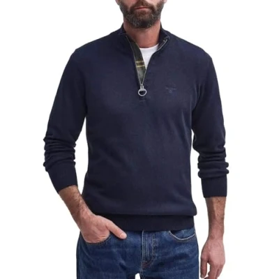 Abbildung von Barbour Cotton Mens Half Zip Jumper Navy L