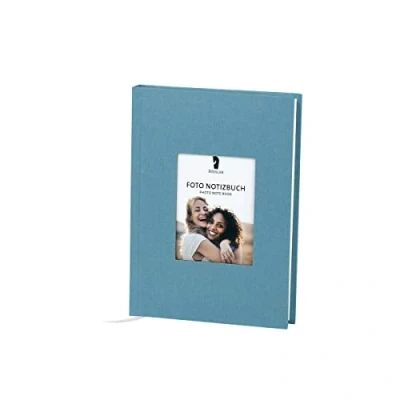 Abbildung von Rössler Papier 18863200151 Foto Notizbuch, Denim, dotted, DIN A5, 192 offwhite Seiten, gebunden, 1 Stück
