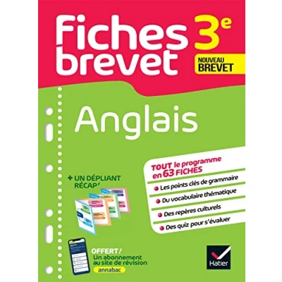 Abbildung von fiches Brevet Anglais 3e 2025: tout le programme en de révision détachables