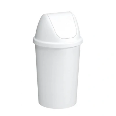 Abbildung von SUNWARE Twinga Mülleimer mit Schwenkdeckel 45 Liter, 37,5 x 68cm weiß