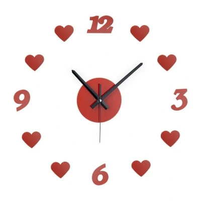 Abbildung von relaxdays Wanduhr DIY &quot;Herzen&quot;