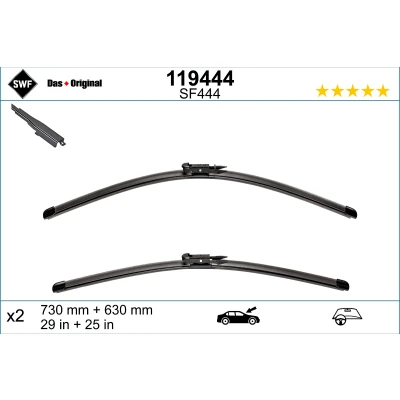 Abbildung von Scheibenwischer Swf Visioflex 119444 vorne Rahmenlos FORD: Grand C Max, Max 2,