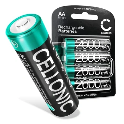 Abbildung von CELLONIC 4X Akku kompatibel mit FujiFilm Instax Mini 11, FinePix S4800, S8200, S2980, S9200, 8 Wide 1.2V AA 2600mAh