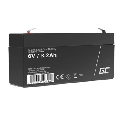 Abbildung von Green Cell® AGM 6V 3,2Ah Akku VRLA Bleibatterie Bleiakku Ersatzakku Gelakku Akkubatterie Zyklenfest Unbemannt Spielzeug Elektro Alarm Notstrom Kinderfahrzeuge Kinder Quad