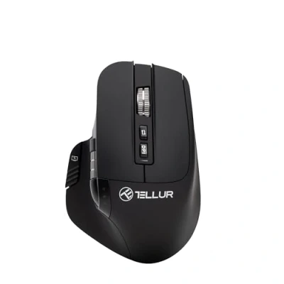 Abbildung von TELLUR Shade Kabellose Bluetooth Maus, Wiederaufladbar, 3200DPI, 8 Tasten, 4 Geräte Gleichzeitig, Maus mit Leisem klick, Win, Mac, Android, iOS, USB C, Nano Empfänger